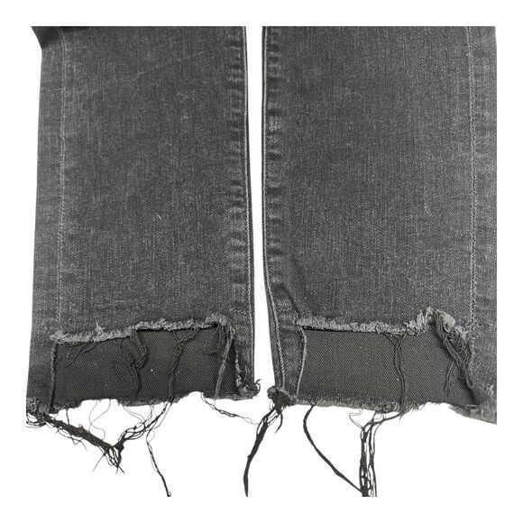 Citizens of Humanity COH Rocket High Rise Skinny Crop Jeans Black SZ 26 Raw Hem - Picture 8 of 10